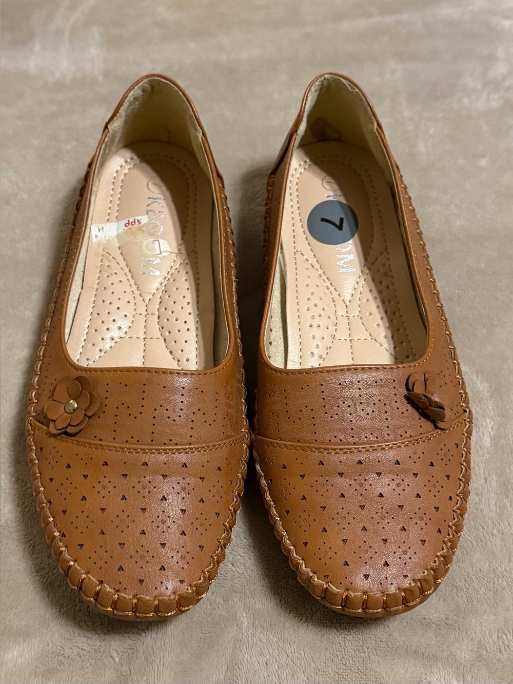 Women's Brown Comfort Moccasin Loafers - Unbranded